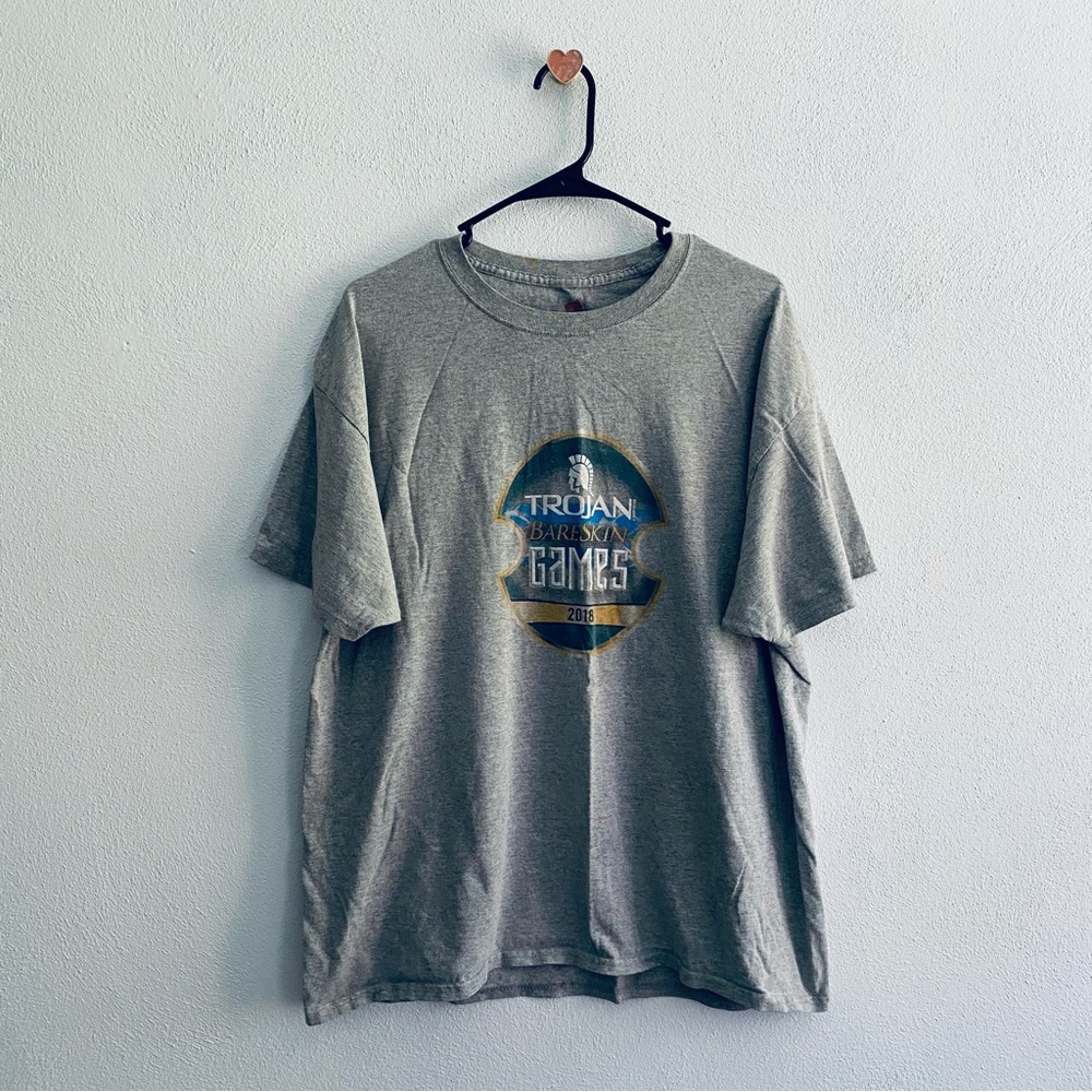 Hanes Trojan Games gray spring break t-shirt